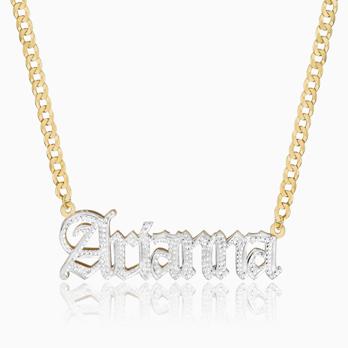 Double Plated Gothic Name Necklace – Tres Colori Jewelry