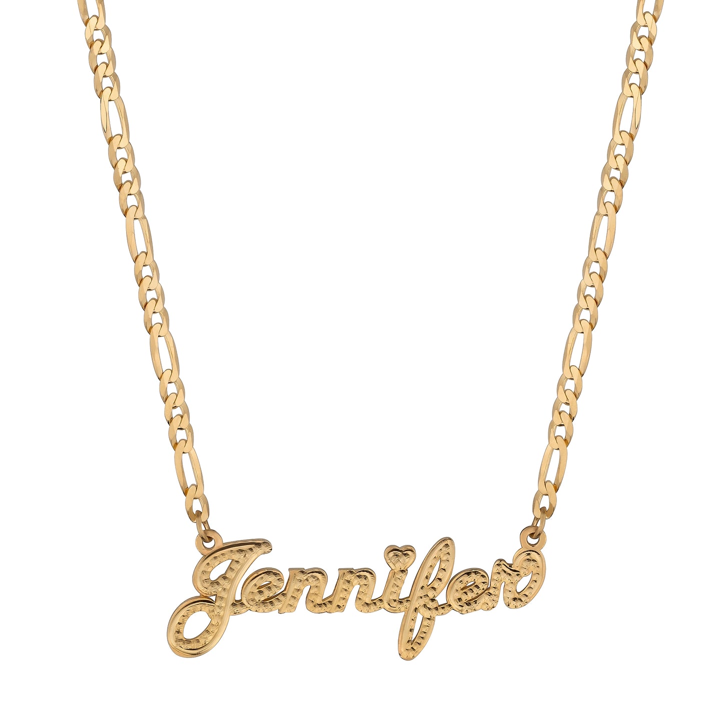 Golden Frosted Script Name Necklace