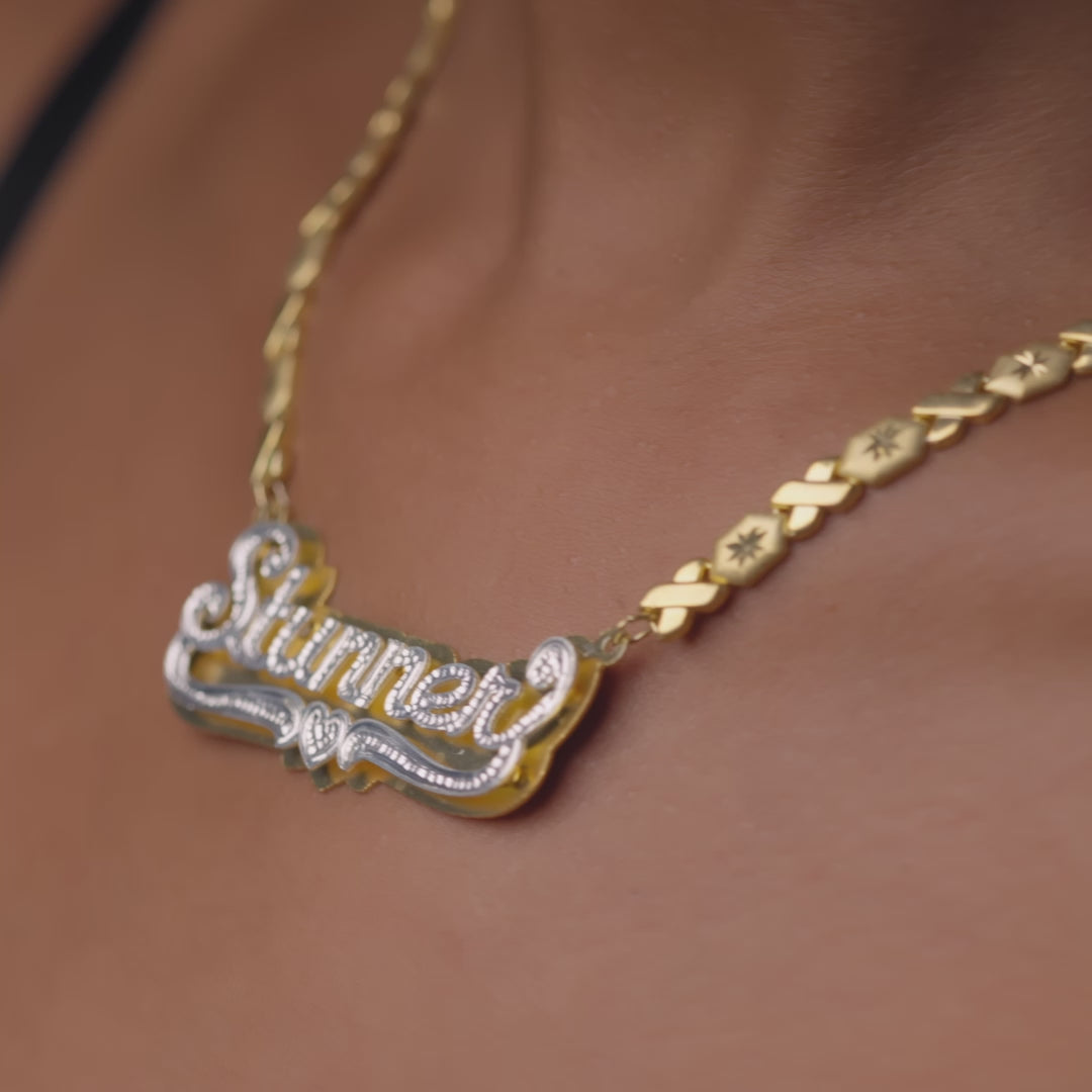 Xoxo 2025 nameplate necklace