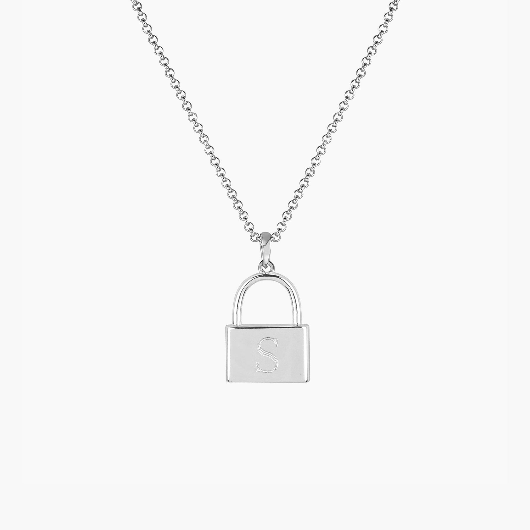 Sterling Silver, Mini Lock Necklace, Gold Padlock Charm, Silver Lock,  N031536 | eBay