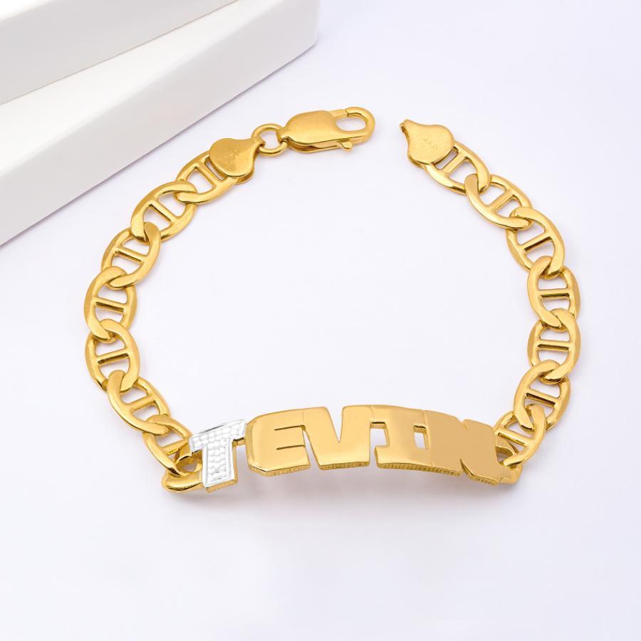 Amigo ID Bracelet for Men in 18k Gold Plating - MYKA