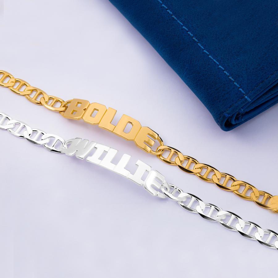 Silver/Gold/Rosegold Female Personalized Name Bracelet by Luxury Brings,  Party