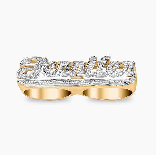 Two Finger Name Ring